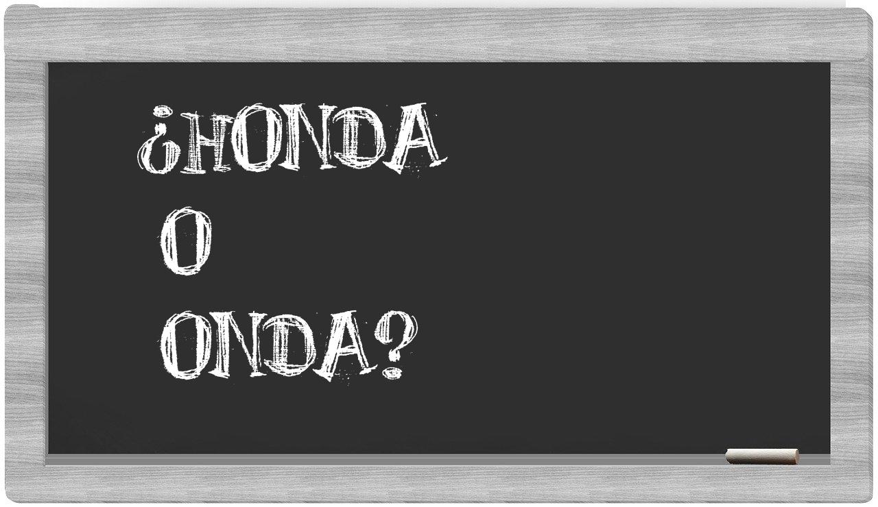 honda o onda
